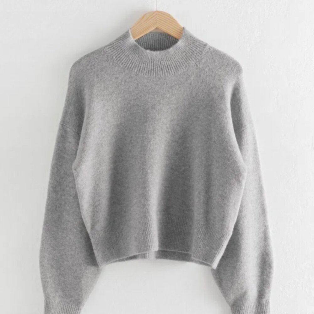 NWOT & Other Stories Mock Neck Sweater in Grey